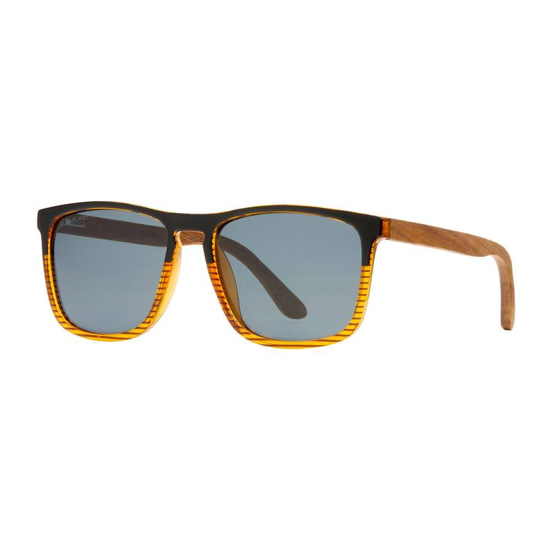 Cail - Black+Brown/ Walnut Wood / Smoke Polarized