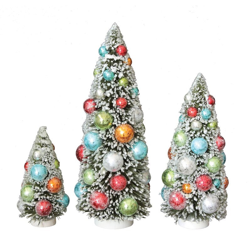 Bottle Brush Christmas Tree with Balls