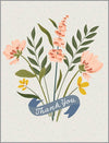 Thank You Greeting Card - Banner Wildflowers