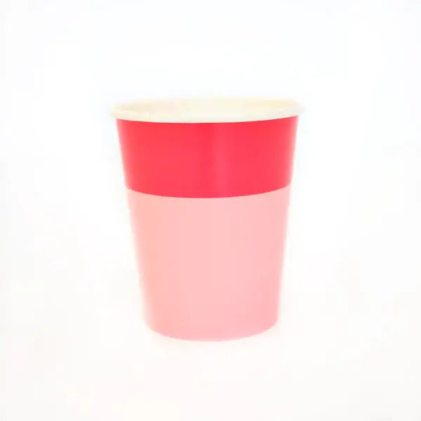 Red light pink pink Color blocked paper cups (Copy)