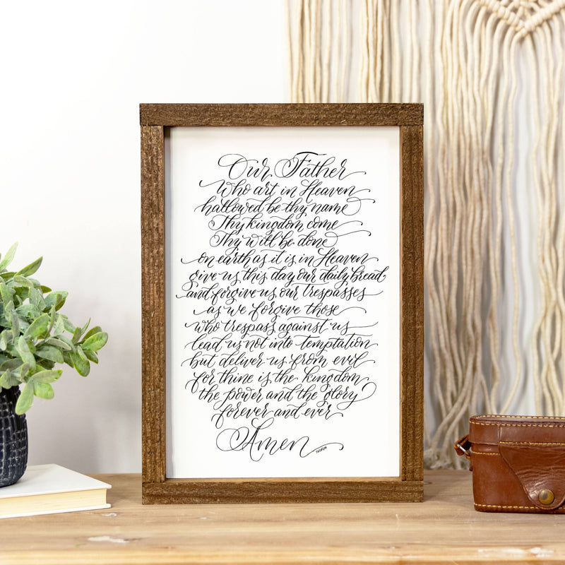 Wood Sign-Lords Prayer 8x12