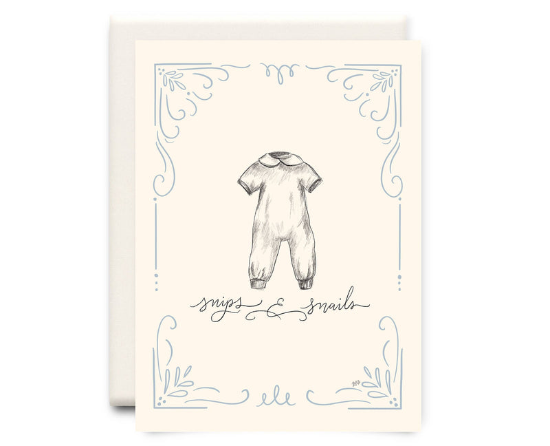 Snips and Snails | Baby Boy Greeting Card