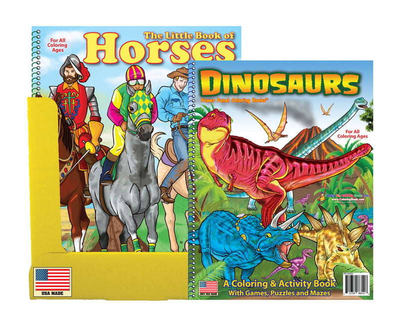 Dinosaurs or Horses Coloring Book 8.5"x11"