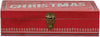 Wood Box w/Lid Merry Christmas, Red Decorative Storage