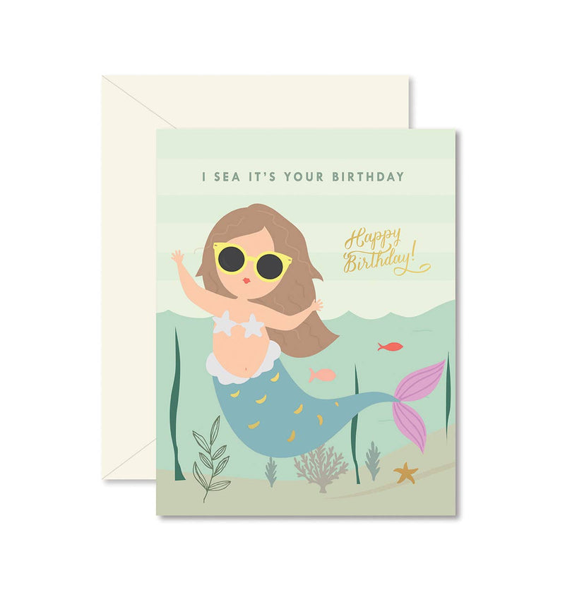 Mermaid Birthday Greeting Card