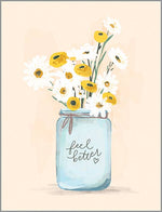 Get Well Greeting Card - Jar of Daisies