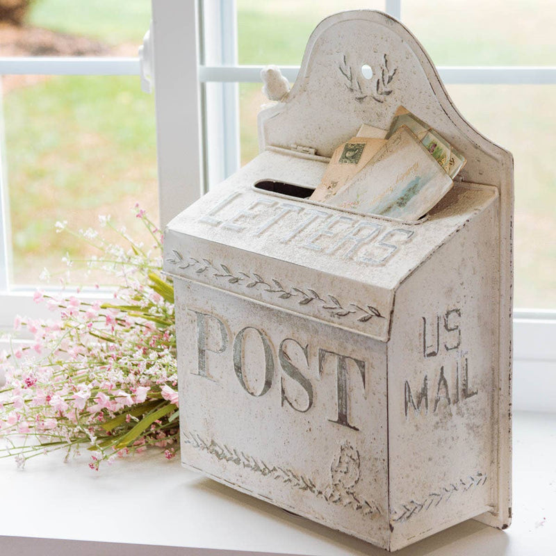 WHITE METAL POST BOX