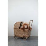 Hand-Woven Doll Bassinet Stroller