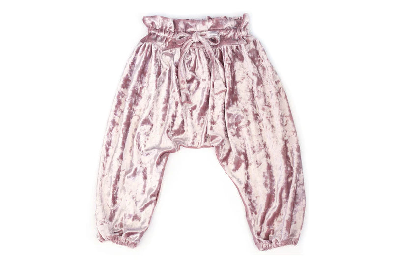 Pink Velvet Harem Pants | Ballet Blush