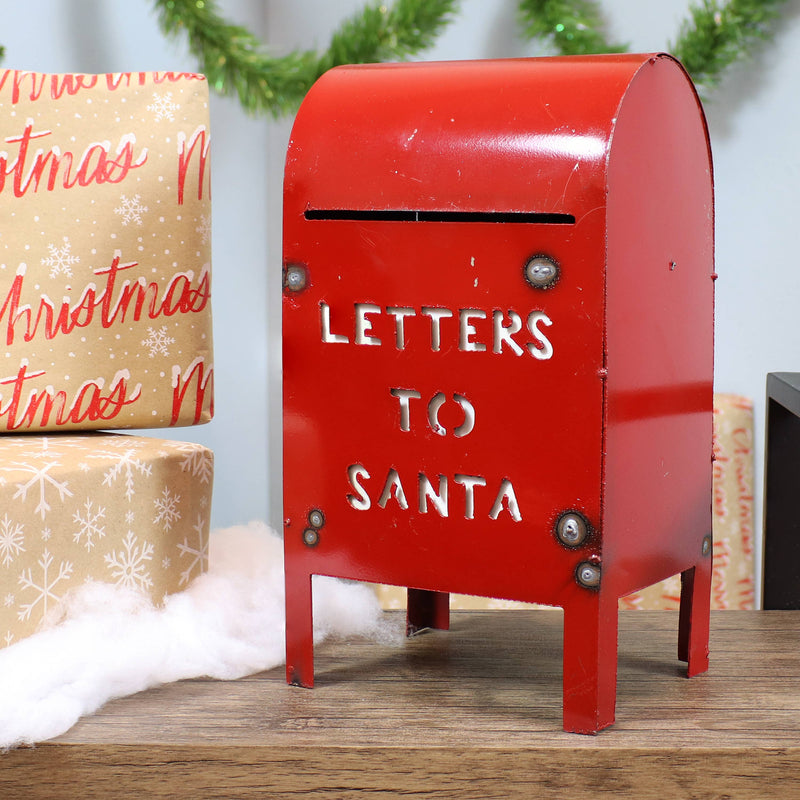 Sunnydaze Letters to Santa Mailbox Decor - 13"