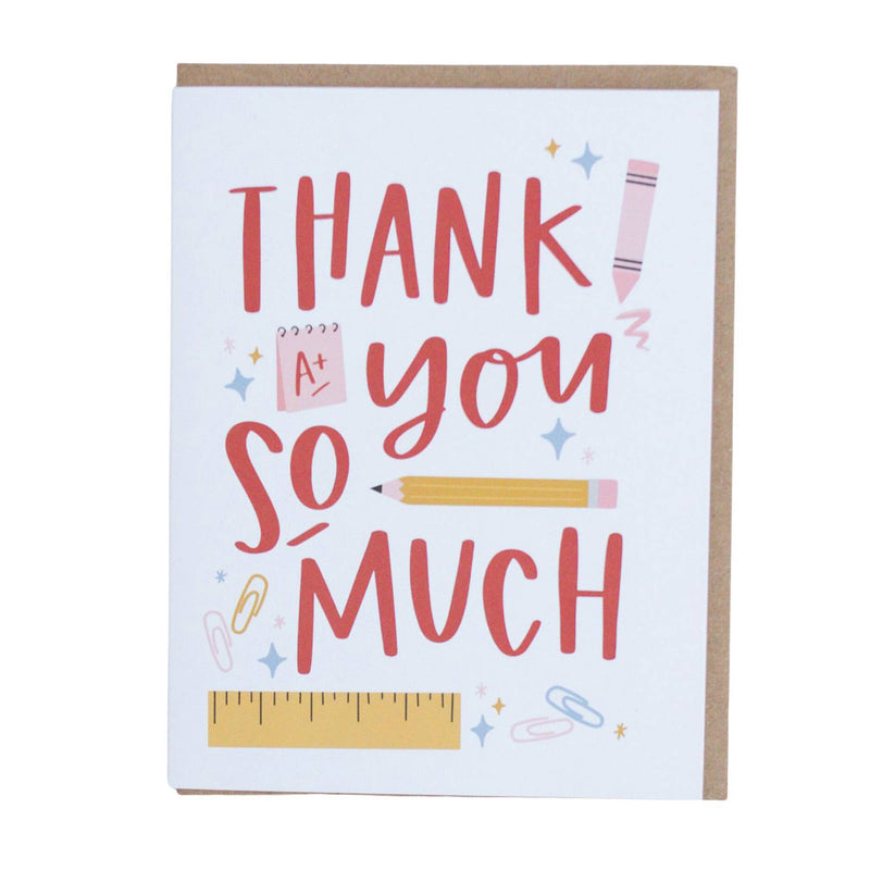 Thank You So Much Teacher Greeting Card