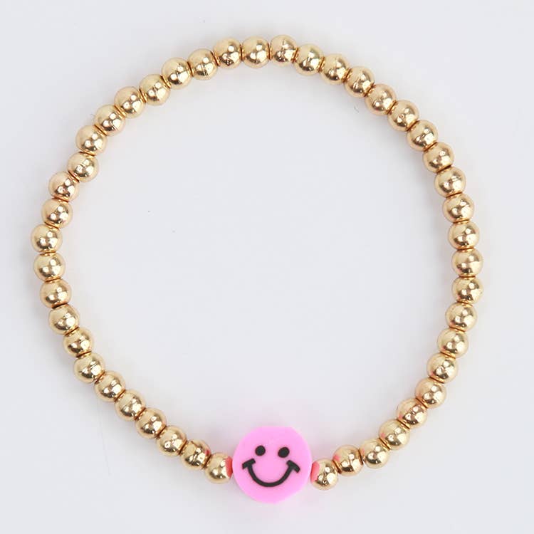 Beaded Happy Face Bracelet