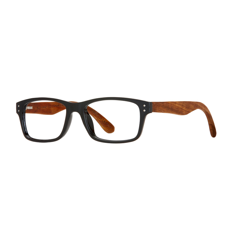 Ojai Reader - Black / Walnut Wood / Blue Light Lens