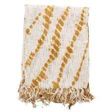 Cotton Tie-Dyed Throw with Fringe