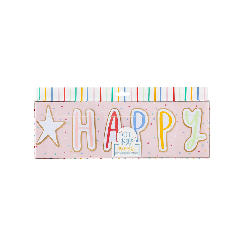 OPB802 - Oui Party Birthday HAPPY BIRTHDAY Banner
