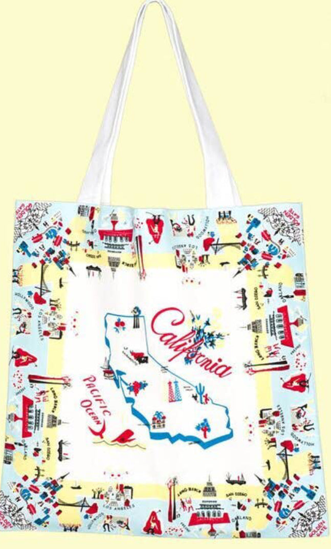 California Vibe Map Tote - Medium