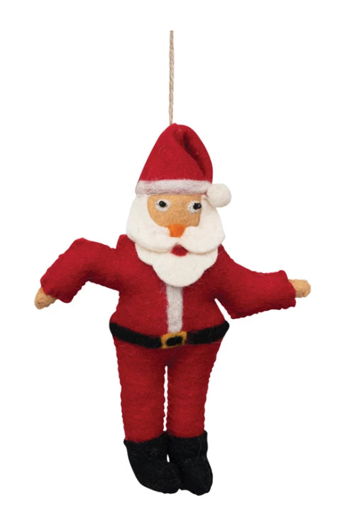 Wool Felt Santa Ornament