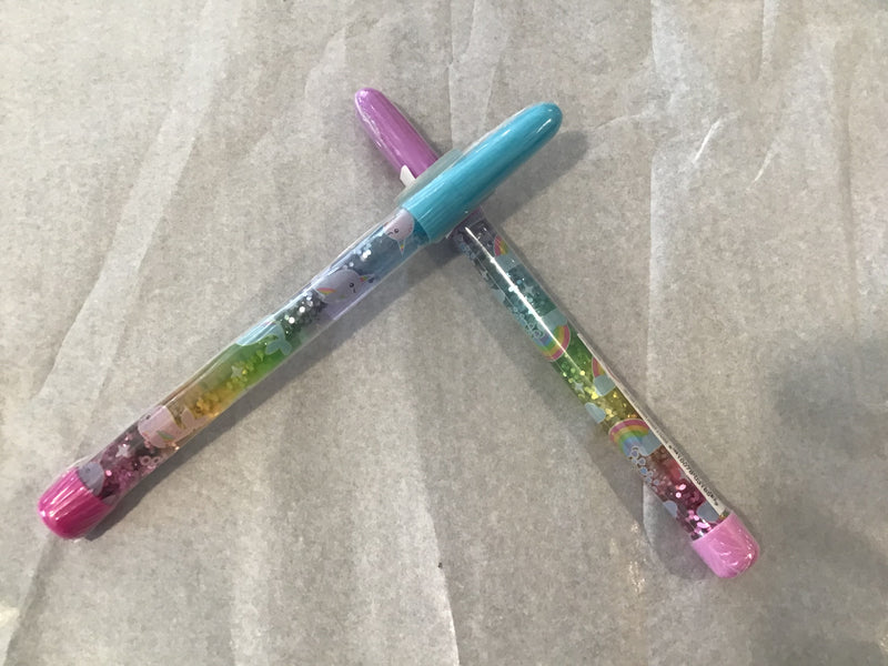 Rainbow glitter wand pens