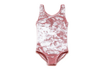 GIRLS SLEEVELESS VELVET BODY SUIT